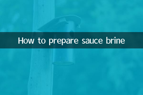 Comment préparer la saumure de sauce