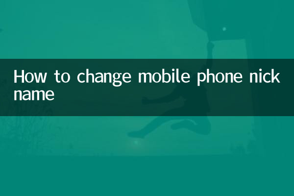 मोबाइल फ़ोन का उपनाम कैसे बदलें