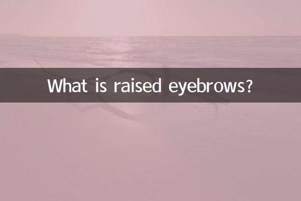 उठी हुई भौहें क्या होती हैं?