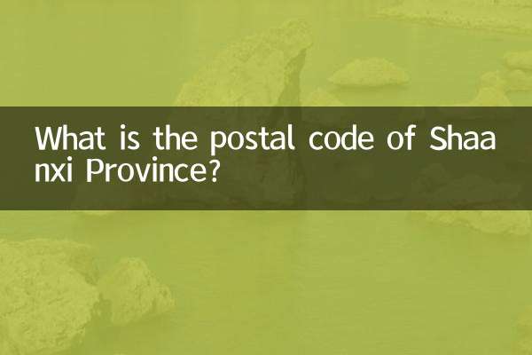 Qual è il codice postale della provincia dello Shaanxi?