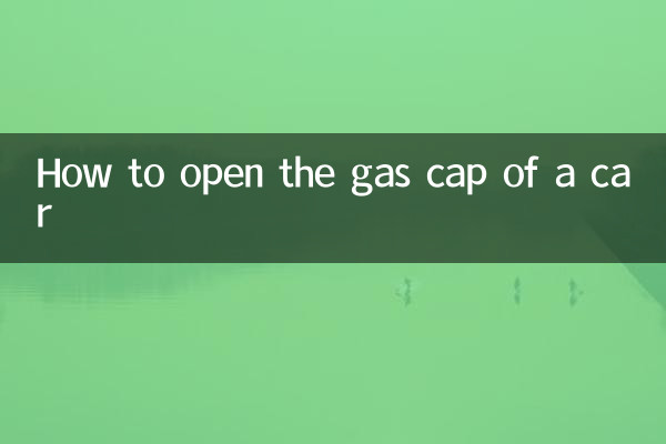 So öffnen Sie den Tankdeckel eines Autos