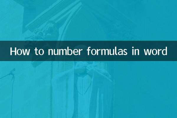 How to number formulas in word