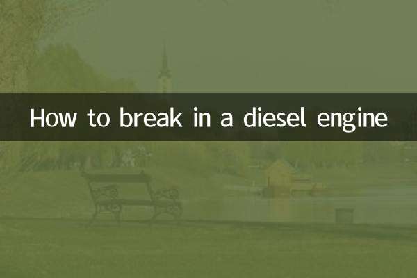 Cómo rodar un motor diésel