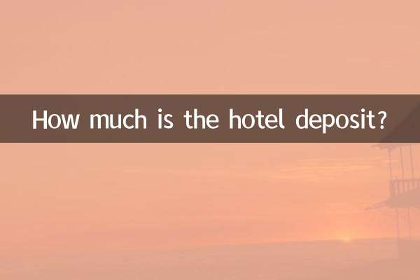 Quanto costa il deposito dell'hotel?
