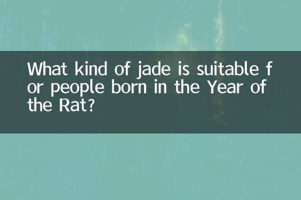 Che tipo di giada è adatta alle persone nate nell'Anno del Topo?