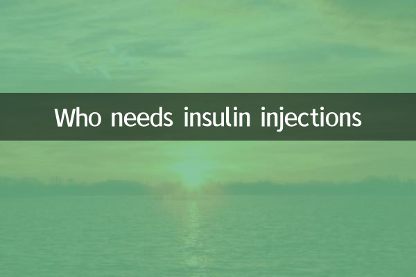 Wer braucht Insulinspritzen?
