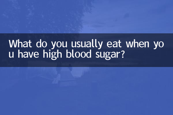 O que você costuma comer quando tem açúcar elevado no sangue?