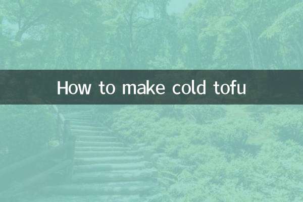 Wie man kalten Tofu macht
