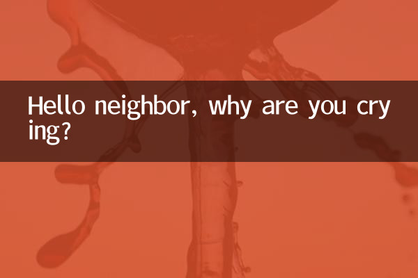Hallo Nachbar, warum weinst du?