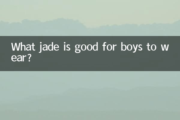 Que jade é bom para os meninos usarem?
