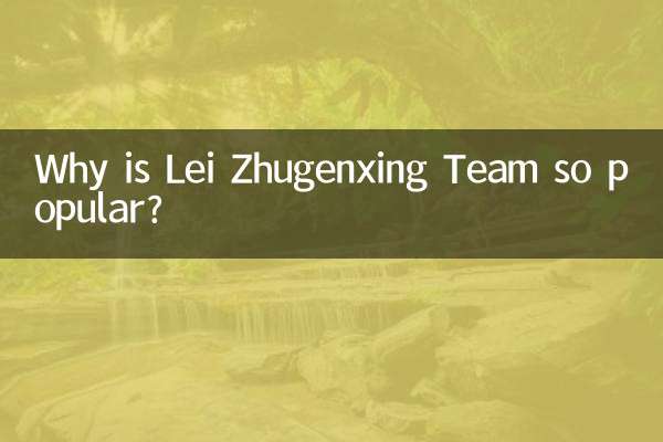 لماذا يحظى فريق Lei Zhugenxing بشعبية كبيرة؟