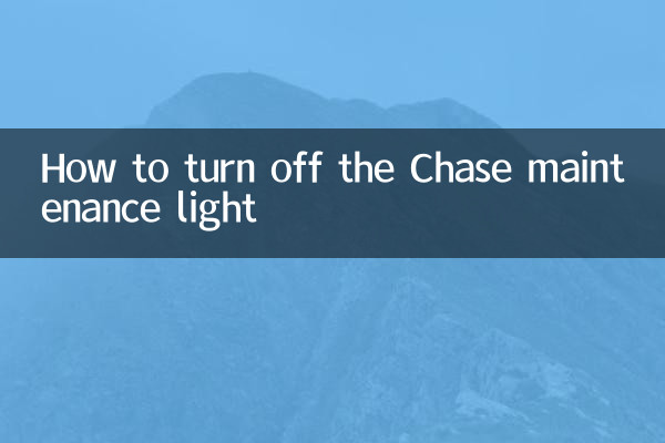 Come spegnere la spia di manutenzione Chase