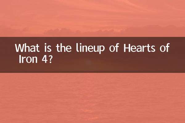 What is the lineup of Hearts of Iron 4?