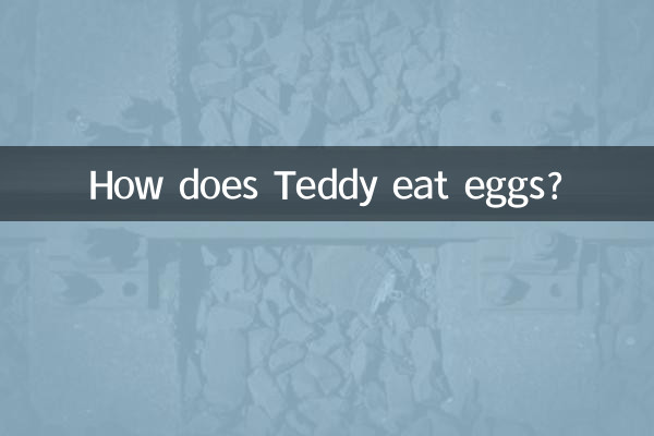 टेडी अंडे कैसे खाता है?