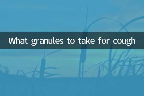 기침에 어떤 과립을 섭취해야합니까?