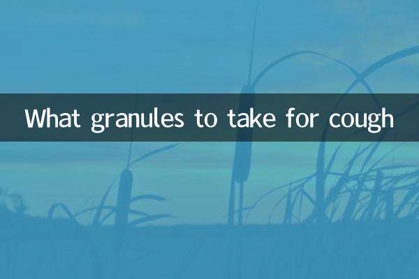 기침에 어떤 과립을 섭취해야합니까?