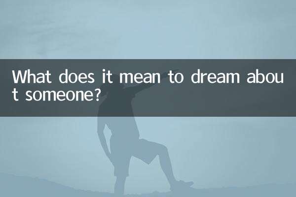 What does it mean to dream about someone?