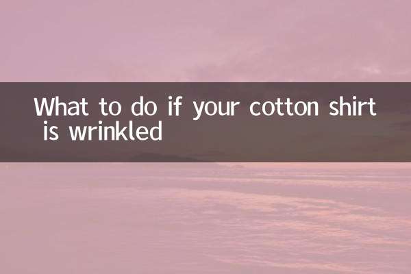 O que fazer se sua camisa de algodão estiver amassada
