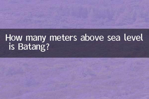 巴塘海拔多少米