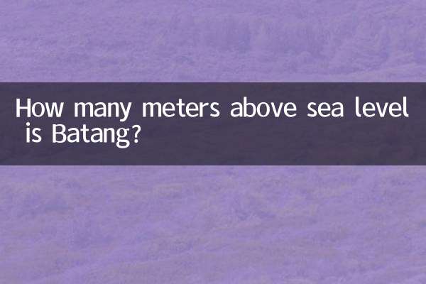 巴塘海拔多少米