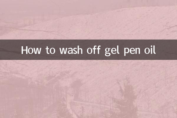 Come lavare via l'olio dalla penna gel