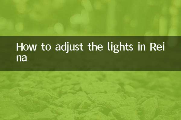 How to adjust the lights in Reina