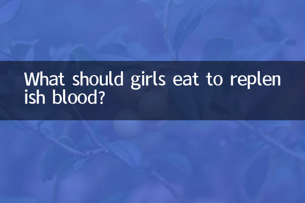 ¿Qué deben comer las niñas para reponer la sangre?