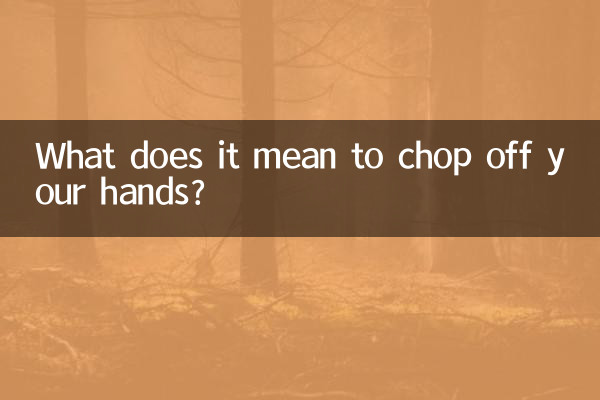 Cosa significa tagliarsi le mani?