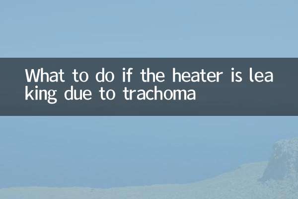 트라코마로 인해 히터가 새는 경우 어떻게 해야 합니까?