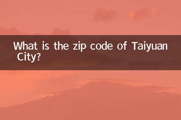 What is the zip code of Taiyuan City?