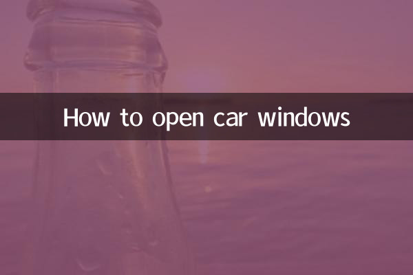 Come aprire i finestrini dell'auto
