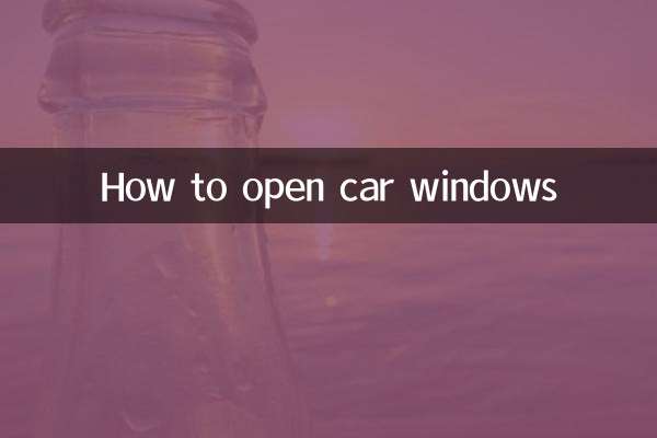 Come aprire i finestrini dell'auto