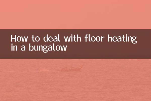 Come gestire il riscaldamento a pavimento in un bungalow