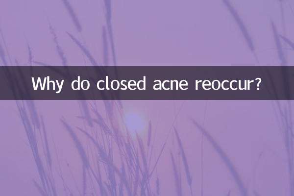 Why do closed acne reoccur?