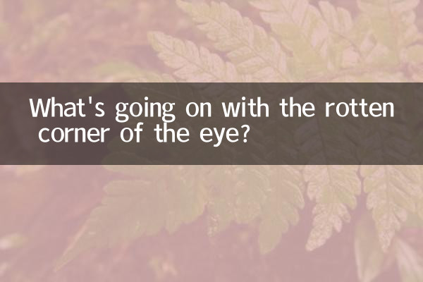 آنکھ کے بوسیدہ کونے سے کیا ہو رہا ہے؟