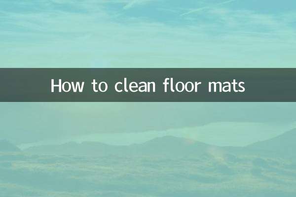 How to clean floor mats