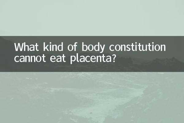 Che tipo di costituzione corporea non può mangiare la placenta?