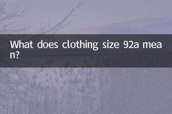 O que significa roupa tamanho 92a?