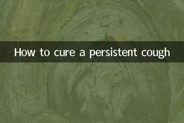 How to cure a persistent cough