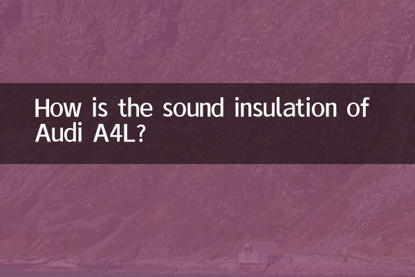 Com'è l'isolamento acustico dell'Audi a4l?