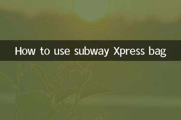 How to use subway Xpress bag