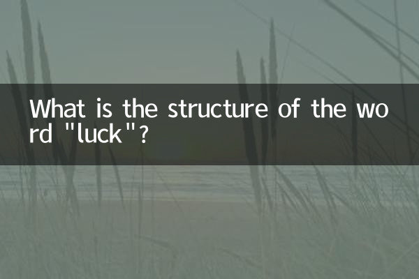 Quelle est la structure du mot « chance » ?