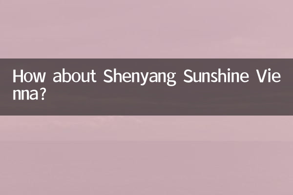 심양 선샤인 비엔나는 어떻습니까?