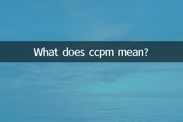 ماذا يعني ccpm ؟
