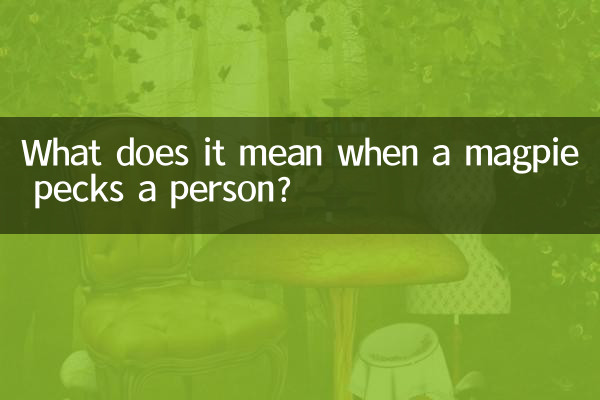 What does it mean when a magpie pecks a person?