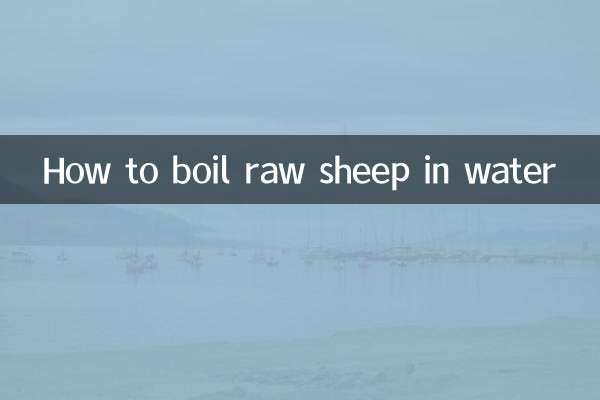كيف تغلي الأغنام النيئة في الماء