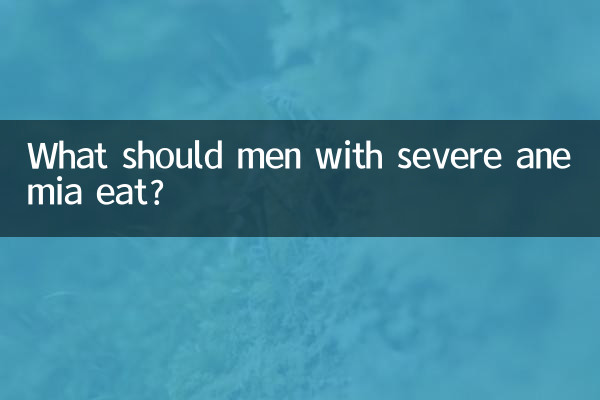 O que os homens com anemia grave devem comer?