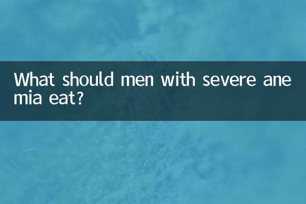 O que os homens com anemia grave devem comer?