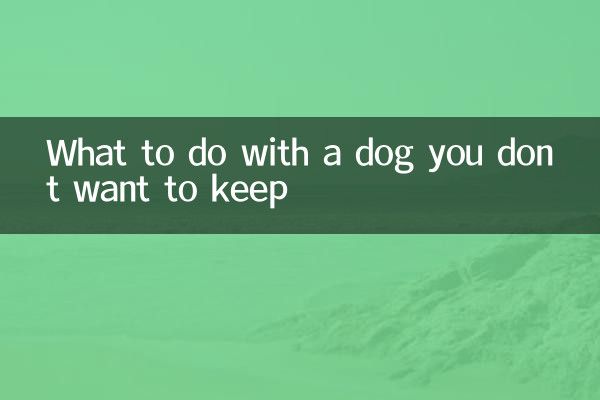 Was tun mit einem Hund, den Sie nicht behalten möchten?