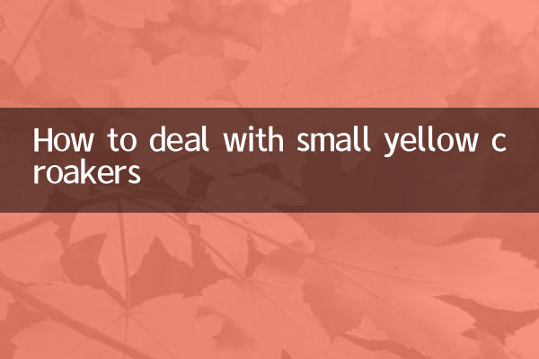 작은 노란색 민어를 다루는 방법